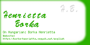 henrietta borka business card
